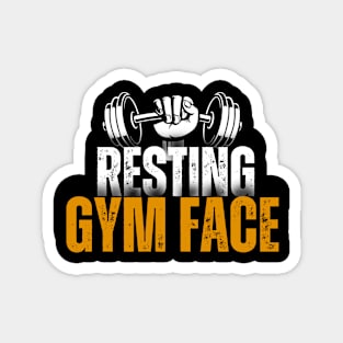 Funny Resting Gym Face Women's & Men's Fitness Workout Exercise Magnet