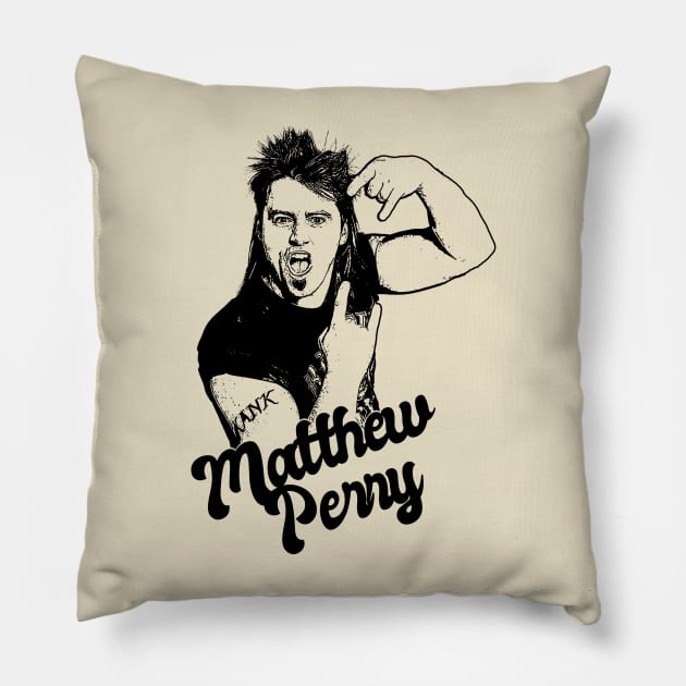 Matthew Perry 80s Style classic Pillow by Hand And Finger
