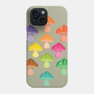 Mushroom Mix in Rainbow colours Phone Case