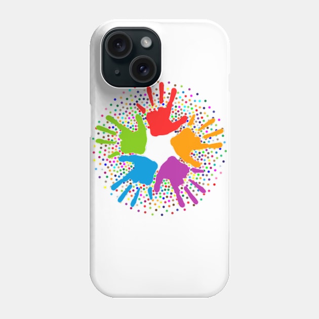 Unity Multi-Color Open Hands Phone Case by screamingfool