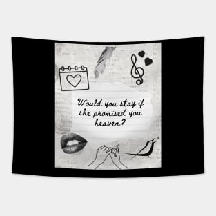 Rhiannon Song Lyrics Print Tapestry