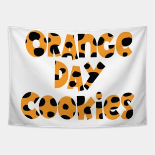 Orange day cookies Tapestry