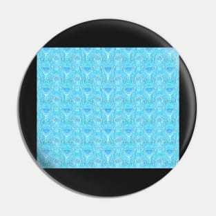 Aquamarine Aesthetic Abstract Watercolor Series Pattern 4 Pin