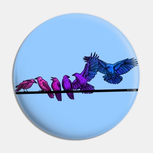 Bi Crows Pin