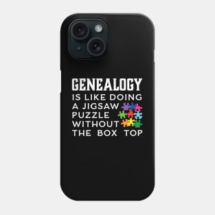 Genealogy Is Like Doing A Jigsaw Puzzle Phone Case