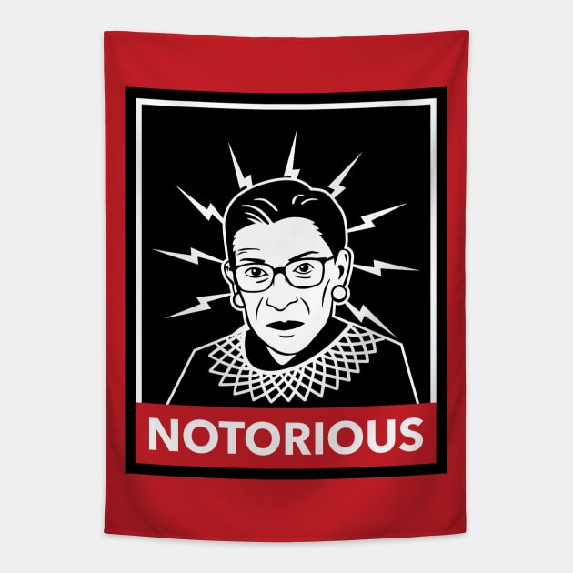 Notorious Ruth Bader Ginsberg graphic iconic funny Tapestry by terrybain