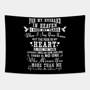 For My Husband in Heaven, I Hide My Tears Tapestry