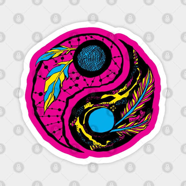 CMYK Yin Yang Magnet by kenallouis