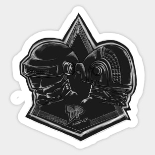 Vinilo Daft Punk Negro Pequeño Sticker Pegatina Viniles - Promart