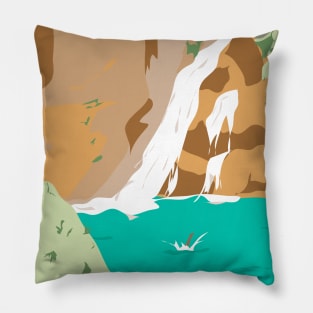 Diving into Bassin Bleu, Haiti Pillow