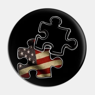 American flag puzzle piece Pin