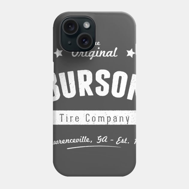 Burson Tire Company - Retro White Logo Phone Case by Gajake15