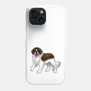 Dog - Saint Bernard - White and Brindle Phone Case