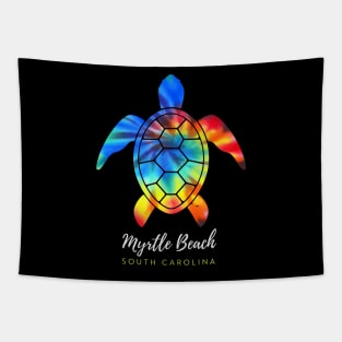 Myrtle Beach South Carolina Sea Turtle Tie Dye Tapestry