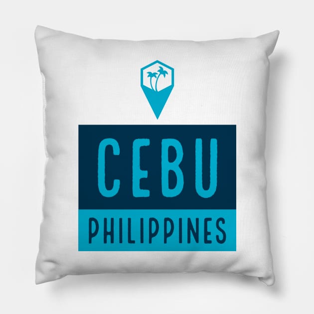 Cebu Philippines Travel Love Pillow by cricky