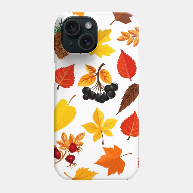 Beautiful Fall Autumn Pattern Phone Case by Ken Adams Store