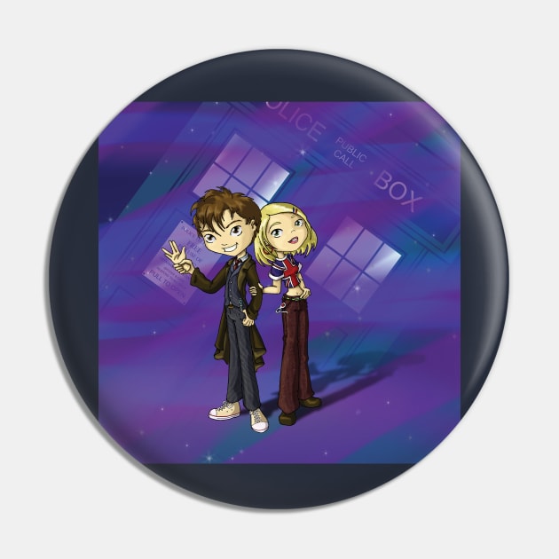 The Doctor and Rose Pin by Thedustyphoenix