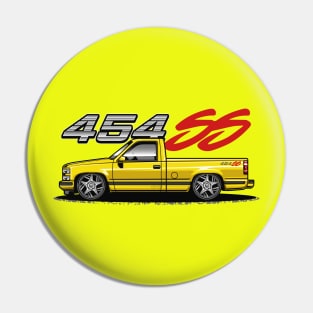 Chevy 454 SS Pickup Truck (Clear Yellow) Pin