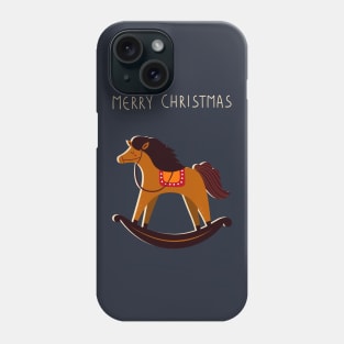 Christmas Rocking Horse Illustration Phone Case