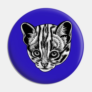 Leopard cat kitten - ink illustration Pin