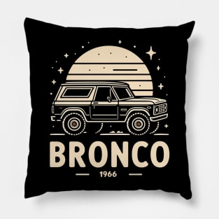 Bronco Truck Fan Art Pillow