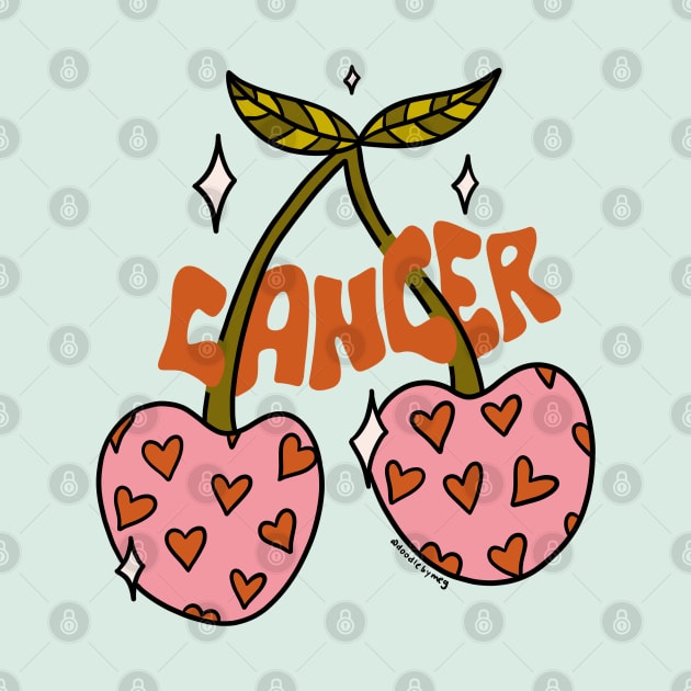 Cancer Zodiac Cherries by Doodle by Meg