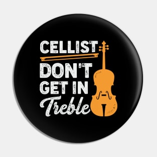 Funny Cello Player Violoncello Cellist Gift Pin