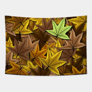 Fall maple leaf pattern background in Autumn Season Tapestry