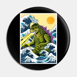 The Great Godzilla off Kanagawa Pin