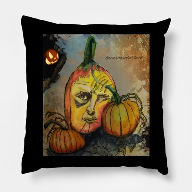 Pumpkin Pillow by teenamarie23art