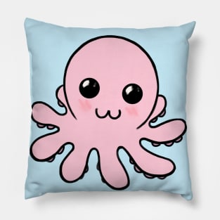 Little pink octopus Pillow