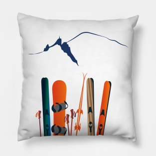 Ski and snowboard leewarddeisgn Pillow