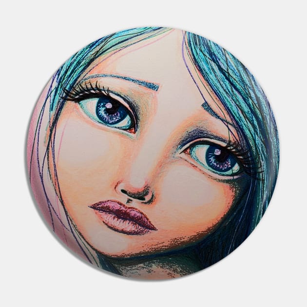 Blue Girl Pin by LittleMissTyne