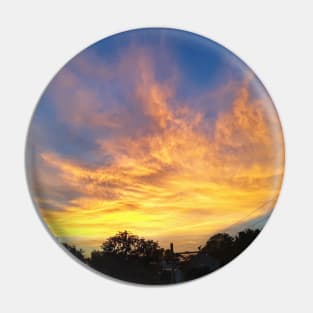 Golden Sunset Sky Scenery Pin