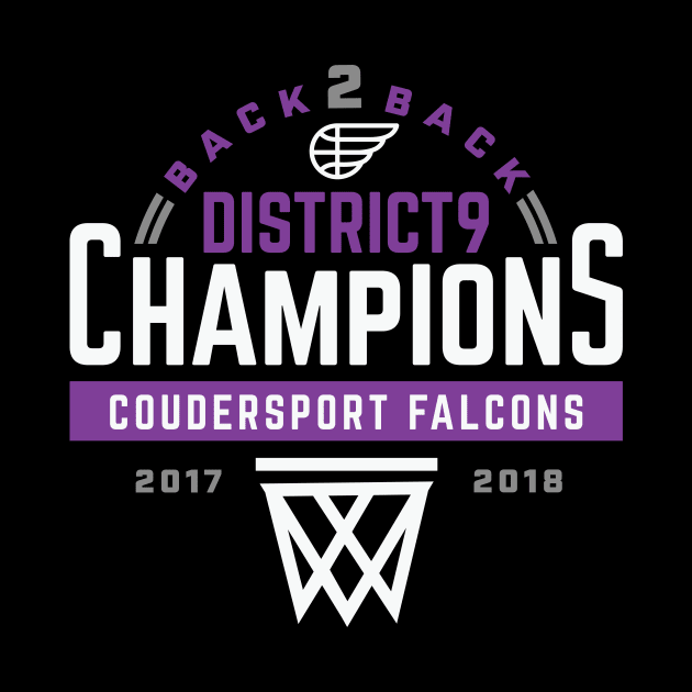 Coudersport Falcons District 9 Basketball by PodDesignShop