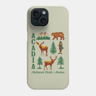 Acadia National Park NP Maine ME USA Vintage Design Souvenir Phone Case