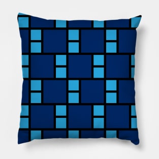 Blue Block Design Pillow