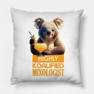 Just a Highly Koalified Mixologist Koala 8 Pillow