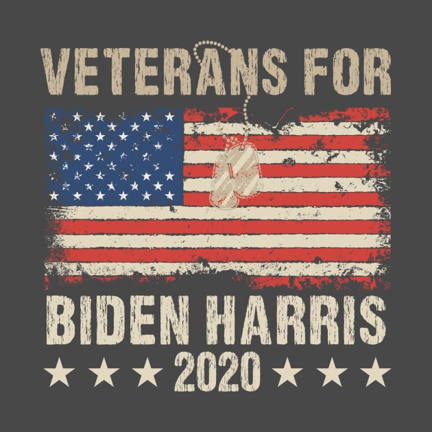 veterans for biden harris 2020 USA Flag Vintage by Shop design