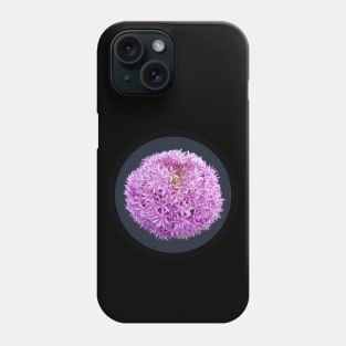 Purple Allium Onion Flower Circle Frame Phone Case