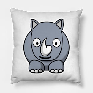 ❤️ Endangered Iconic Mammal Species, Cute Rhino Pillow