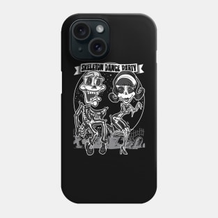 Skeleton Dance Party at the Cemetery Phone Case