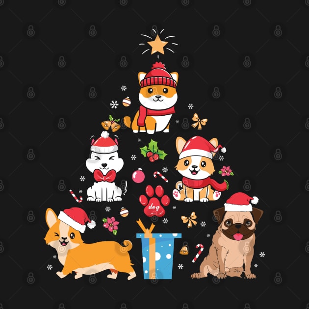 Dog Breeds Christmas Tree by MZeeDesigns