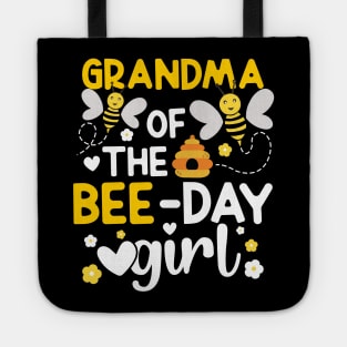 Grandma of the Bee-Day Girl Birthday Hive Party Matching Family Tote