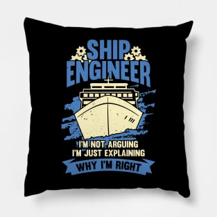 Funny Marine Engineering Ship Engineer Gift Pillow