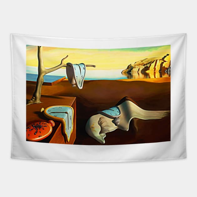 Salvador Dali The Persistence of Memory Print Surrealism Tapestry by ZiggyPrint