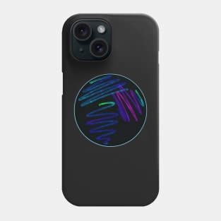 Bacterial Culture streaks on glass Petri Dish in Microbiology Lab Phone Case