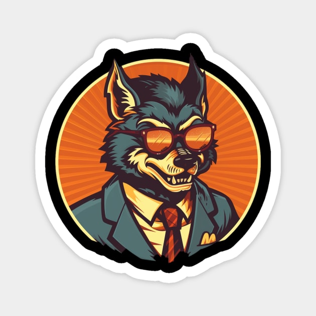 Sunglasses Wolfman Magnet by Jason's Finery