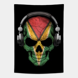 Dark Skull Deejay with Guyanese Flag Tapestry