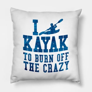 i love kayak to burn off the crazy waves pattern Pillow